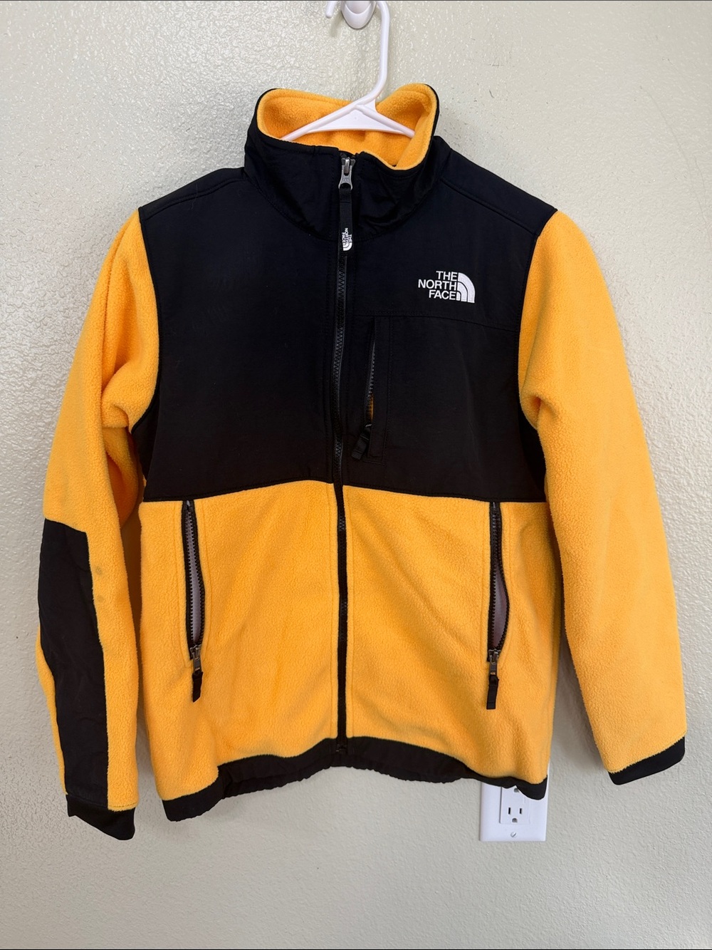 The North Face Kids Yellow and Black Fleece Jacket